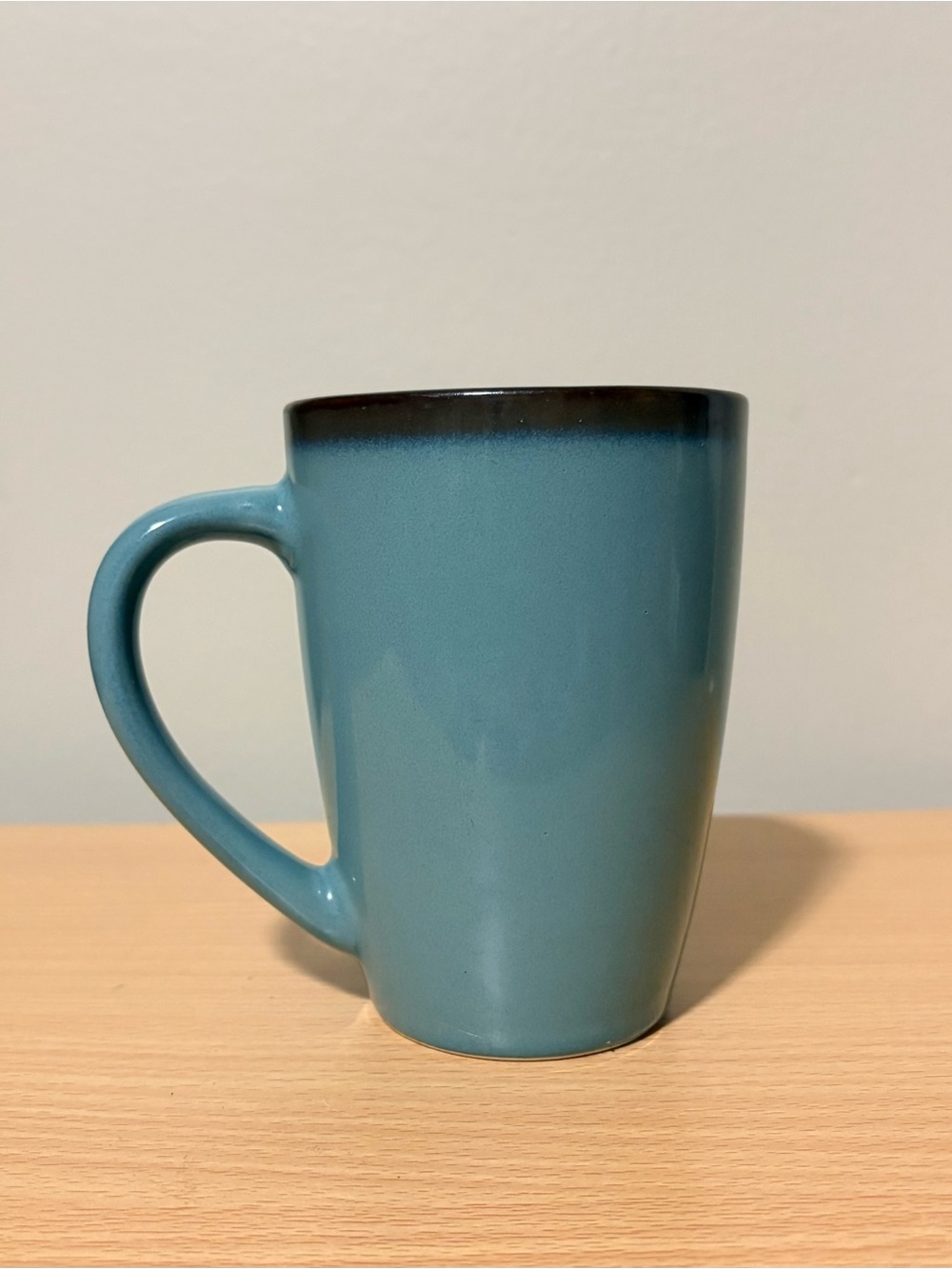Home Trends Lagoon Mug Teal & Black Coffee Cup